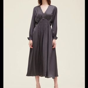 Short Story Petite Maxi Dress Olive Green 3/4 Sleeve